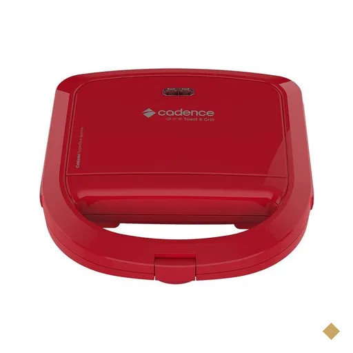 Grill Sanduicheira Cadence Toast & Grill, Antiaderente, Alça, Vermelho - SAN261