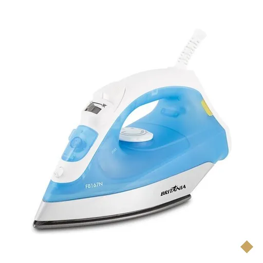 Ferro a Vapor Britânia, Base Antiaderente, Jato Extra, Azul - FB167N