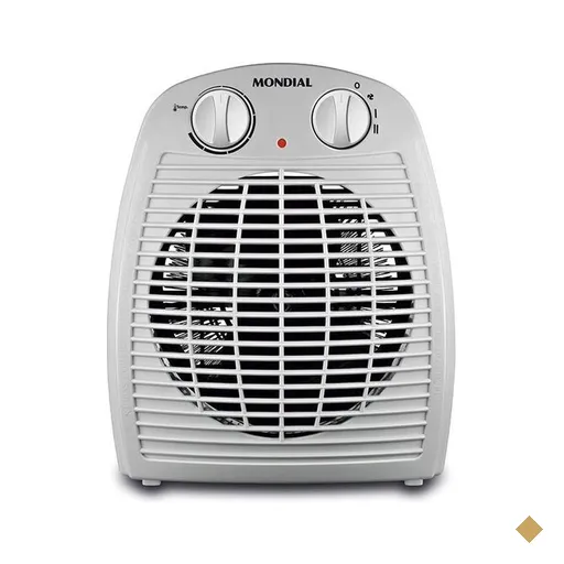 Aquecedor Mondial Termoventilador, 2 níveis de Potência, Cinza - A-08