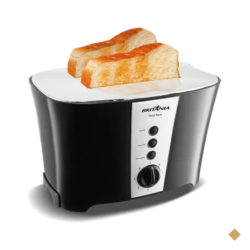 Torradeira Britânia Tosta Pane PR 3 em 1, 7 Níveis, 850W, Inox