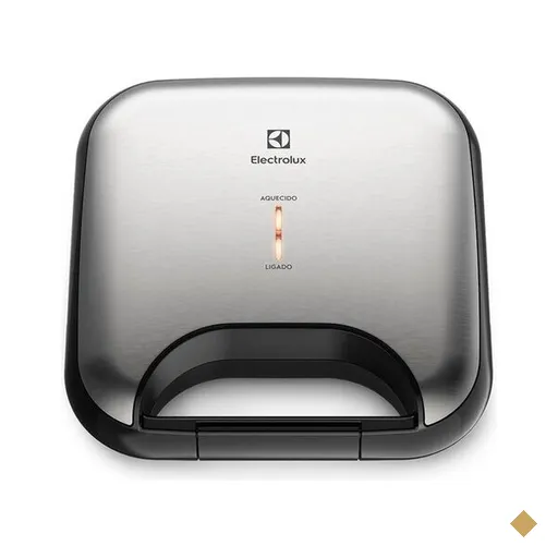 Grill Sanduicheira Electrolux em Aço Escovado, Antiaderente, com Alça - ESG20 