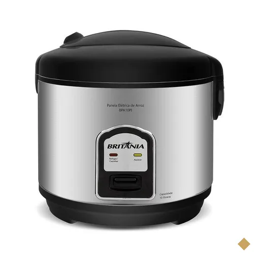 Panela Elétrica de Arroz Britânia, 10 Xícaras, 700W, Preta - BPA10PI
