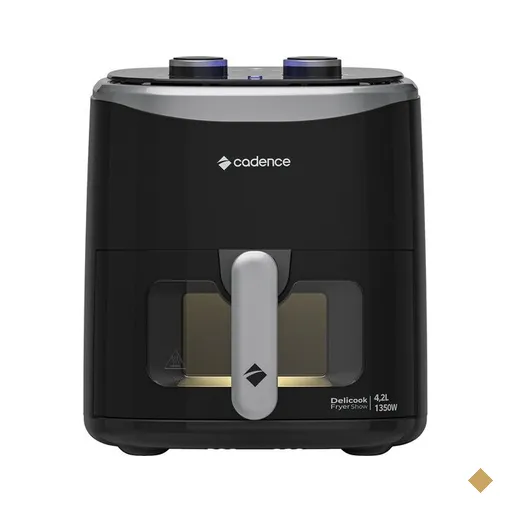 Air Fryer Cadence Delicook Fryer Show, 4,2 Litros com Visor - FRT430