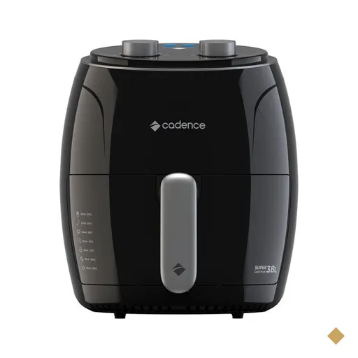 Fritadeira Sem Óleo Cadence Super Cook Fryer, 3,8 Litros, Preta - FRT410