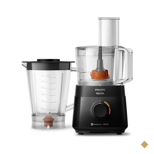 Multiprocessador Philips PowerChop, 2 Velocidades + Pulsar, 750W, Preto - RI7301