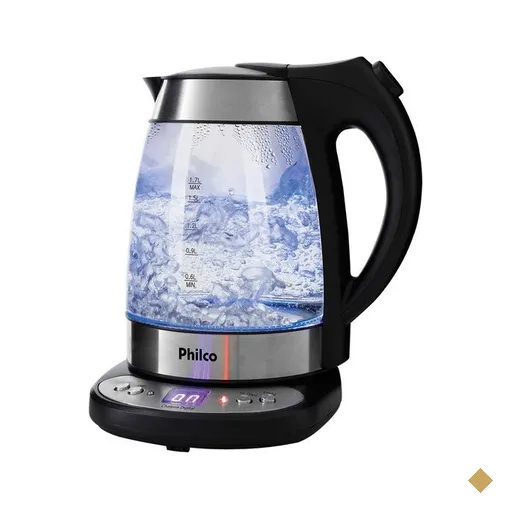 Chaleira Elétrica Philco Glass, 1,7L, Painel Digital - PCHD