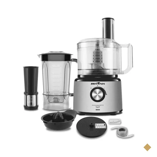 Multiprocessador Britânia Turbo, 2 Velocidades + Pulsar, 900W