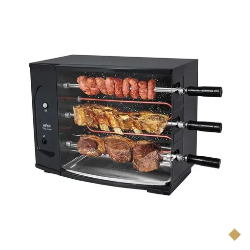Churrasqueira Elétrica Rotativa Arke Vitta, 3 espetos - SMART-03