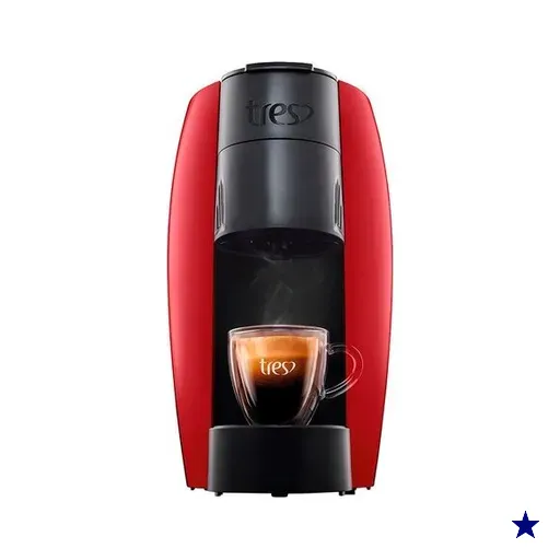 Cafeteira Espresso TRES, LOV, 3 Corações 960 ml, Vermelha