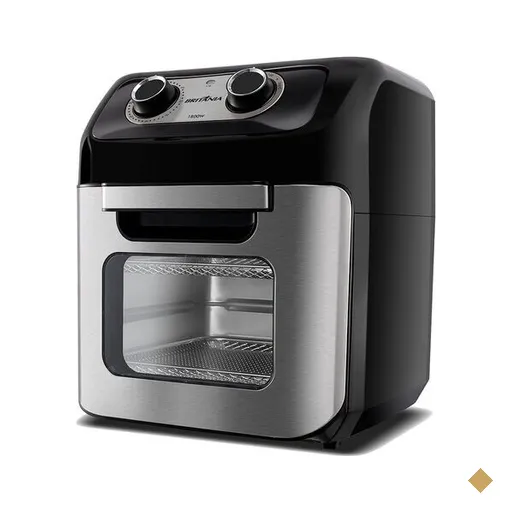 Fritadeira Sem Óleo Britânia Oven, 1800W, 12 Litros, Preta
