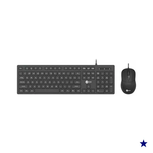 Kit Teclado e Mouse com Fio CM102 Preto Lecoo