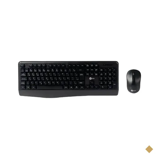 Kit teclado e mouse sem fio Lecoo KW211 preto