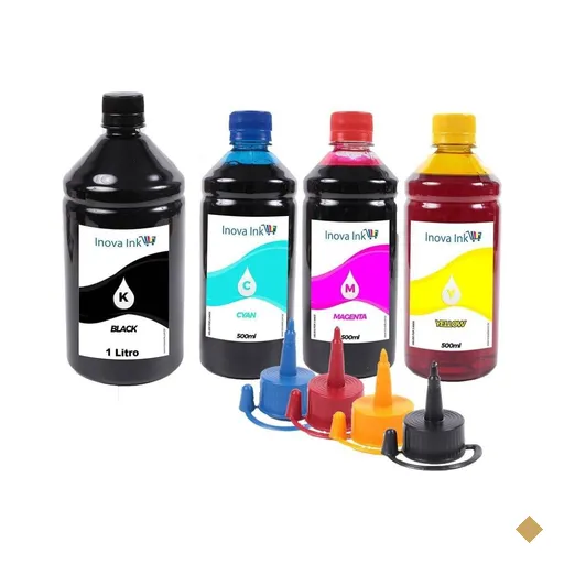 Kit 4 Tintas Para HP Ink Tank 316 1 Litro Black 500ml coloridas Inova Ink