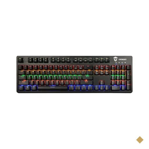 Teclado Mecânico Gamer Sate K6 Switch Blue RGB USB