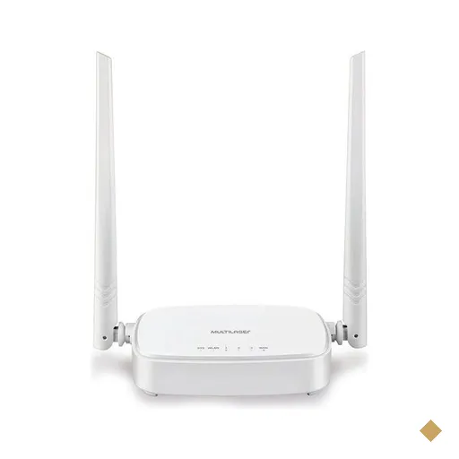 Roteador Multilaser Wireless, 300 MBPS, 2 antenas, 3 portas LAN - RE160V