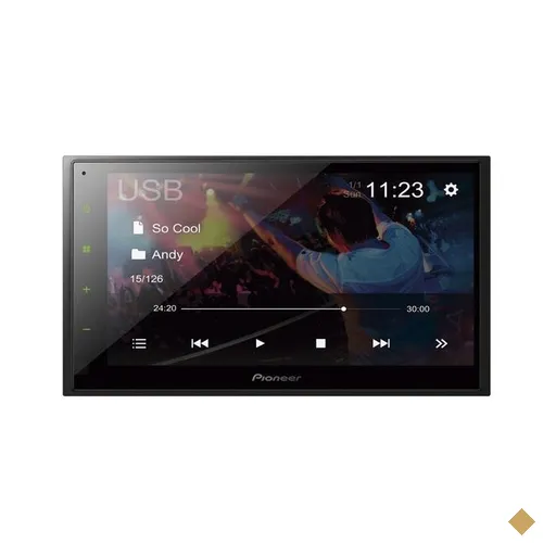 Som Automotivo Pioneer 6,8'' Bluetooth, WebLink, Preto -  DMH-A348BT