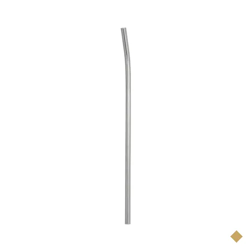 Canudo De Aço Inox Reutilizável Ecológico Curvado 6,3mm 21cm
