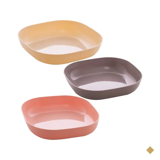 Bowl Lyor de Bambu Sortido Tigela Quadrada 14,5x3cm Frutas Petiscos Sobremesas