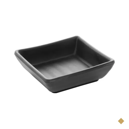 Ramekin Melamina Preto 40ml Molheira Lyor Porta Shoyu Quadrado Tóquio Potinho…