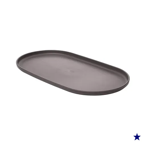 Travessa Bandeja 24cm Prato Servir Petiscos Oval Bambu Plástico Sushi Lines…