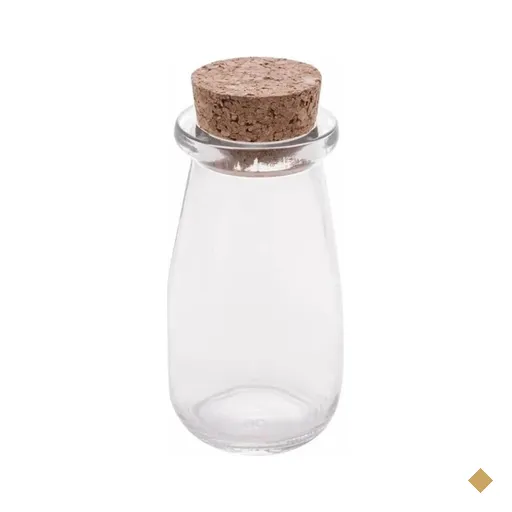 Mini Pote Decorativo com Rolha 100ml 10,5x5cm em Vidro Lyor Lembrancinhas Porta…