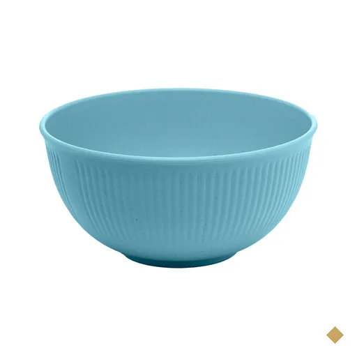 Bowl Bambu Plástico Stripes Lyor 500ml Tigela 15x7cm Colorida Saladas Petiscos