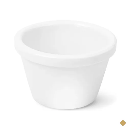 Ramekin de Melamina Profissional 50ml Branco Porta Molho 6cm Maionese Ketchup…