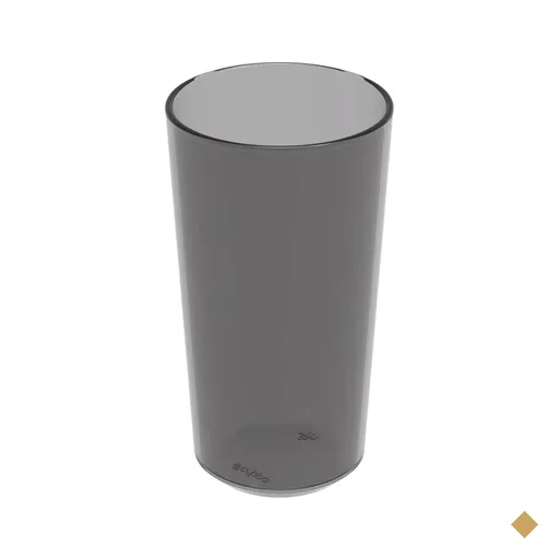 Copo Alto Crippa 500ml Plástico Escolar Refeitório Lanche Restaurante Fumê