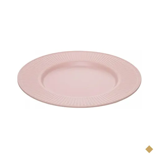 Prato para Sobremesa 20cm Bege Melamina Aveline Mesa Posta Servir Padaria