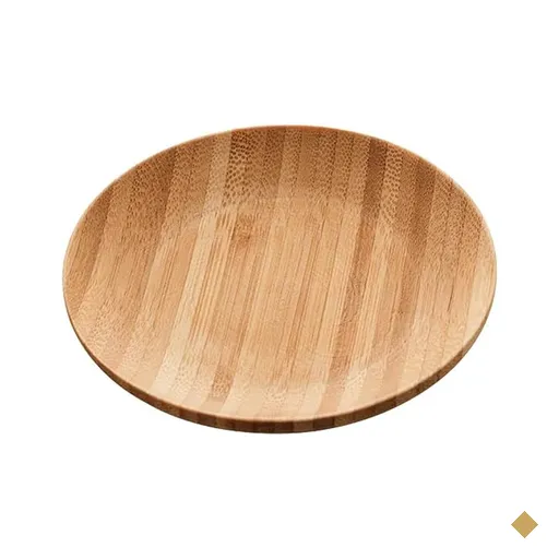 Prato de Bambu Lyor Verona 11cm Petiscos Canapés Salgados Queijos Aperitivos