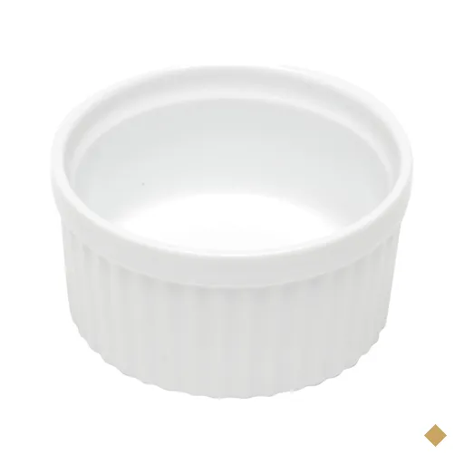 Ramekin de Porcelana 155ml Classic Branco 8,4x5cm para Servir Molhos e…