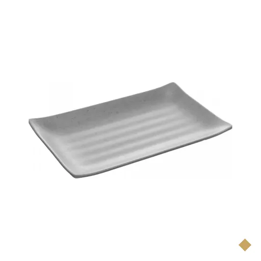 Travessa Melamina Prato Sushi Lyor Tóquio Granilite 17,5x11x2,5cm Retangular