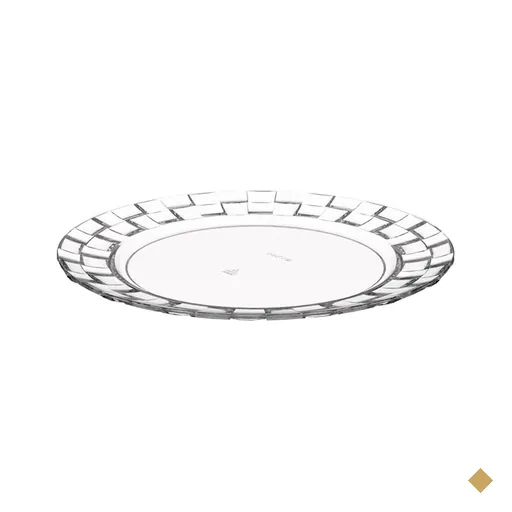 Prato Médio Transparente Crippa para Servir Sobremesa Doces Mesa Posta…