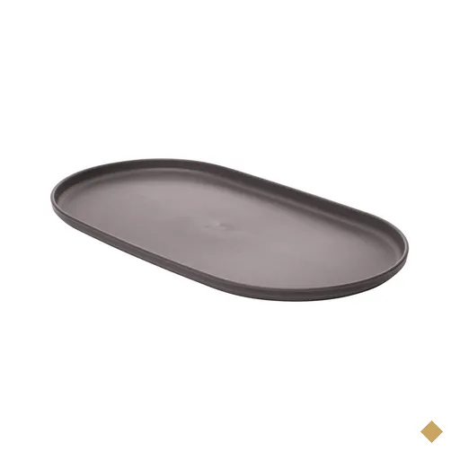Travessa Oval Bambu Plástico 30x17cm Prato Bandeja Servir Petisco Salgados…