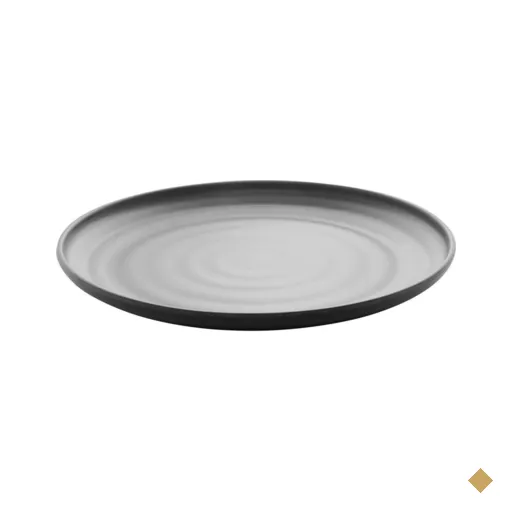 Prato de Sobremesa em Melamina 18cm Preto Fosco Tóquio Lyor Pratinho para…