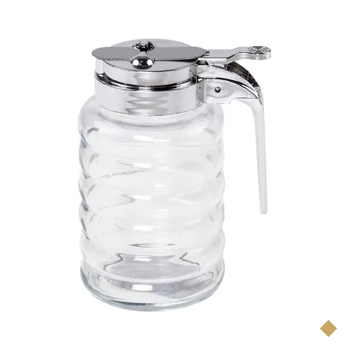 Meleira de Vidro 280ml com Dosador Pote para Mel Lyor Tampa de Plástico…