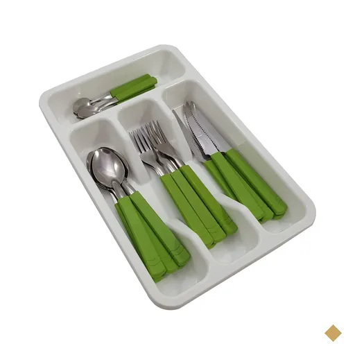 Porta Separador Quatro Divisor De Talher Organizador Gaveta Branco
