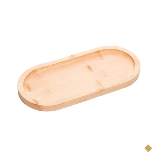 Bandeja Oval 24x11x1,5cm Bambu Lyor Nature Multiuso Petisqueira Buffet Mesa