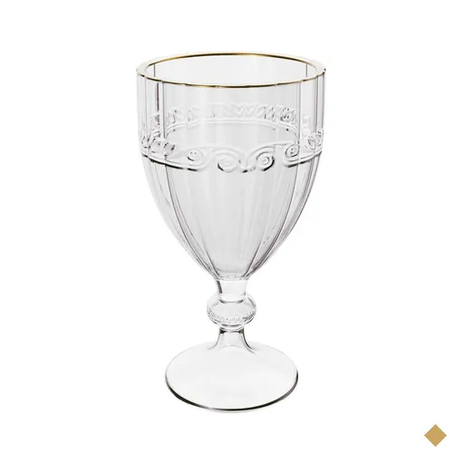 Taça Cristal 330ml Fio de Ouro Imperial Lyor Avulsa Servir Sucos Água Drinks…