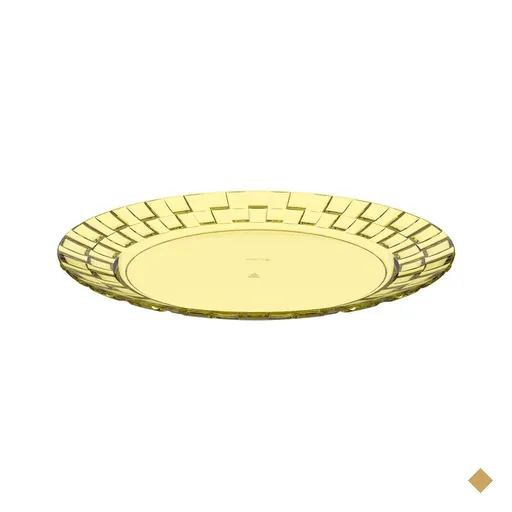 Prato Grande 26cm Amarelo Crippa Bandeja para Servir Mesa Posta Porções…