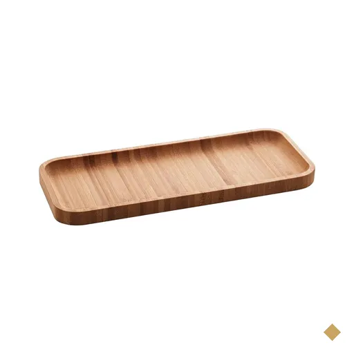 Petisqueira Bandeja Retangular Material Bambu 28x11cm Prato Salgados Porta…