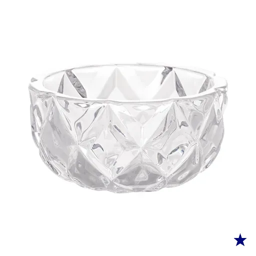 Bowl de Cristal Lyor Diamond Deli para Sobremesas Frutas Potinho Decorativo…