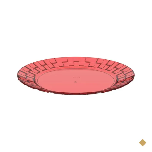 Prato Grande 26cm Vermelho Crippa Bandeja para Servir Mesa Posta Porções…