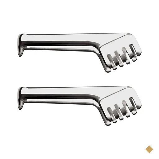 Conjunto 2 Pegadores Inox para Massa Salada Pegador Utensílio de Servir Taumer