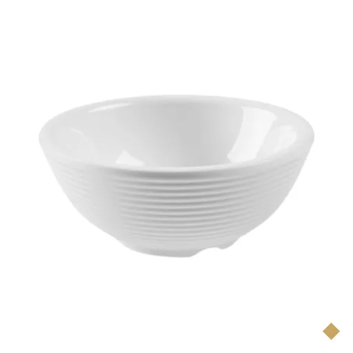 Bowl Melamina 90ml Branco com Relevo Sauce Haus Concept Porta Molhos Shoyo Calda