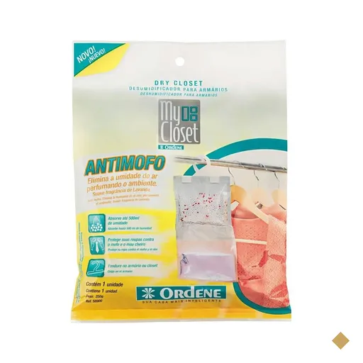 Sachê Anti Mofo Desumidificador Armários com Gancho Lavanda My Closet