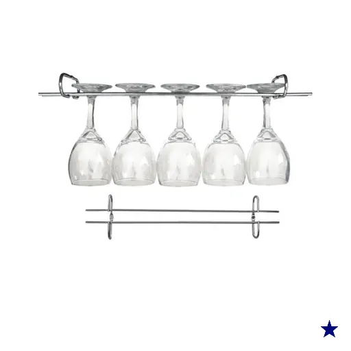 Suporte Para Taças Cromado Aramado Adega Bar Vinho 25cm