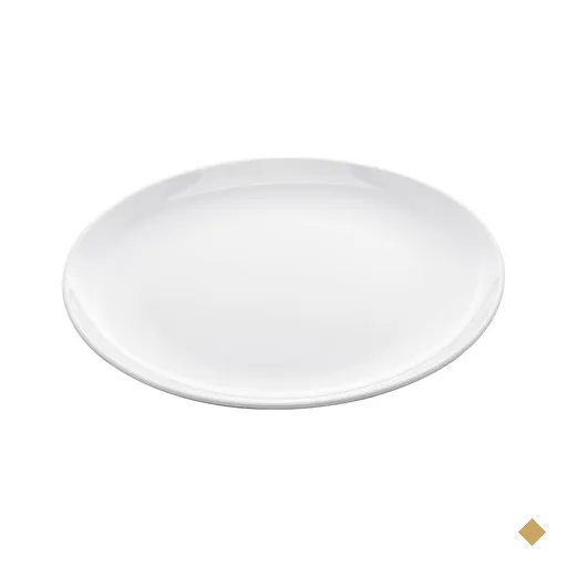 Prato Branco de Melamina Raso Milão Lyor 25,5cm para Refeição Liso Redondo…