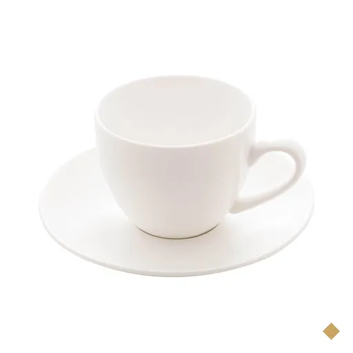 Xícara de Café 100ml com Pires Porcelana Branco Clean Chá Mesa Posta Servir