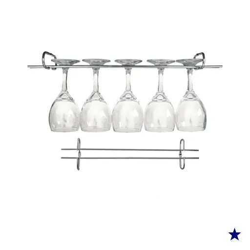 Suporte Organizador de Armário Porta Taças Cromado 42cm